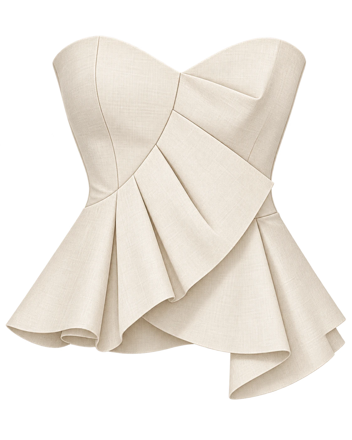 The Sculpted Sweetheart Top in Champagne