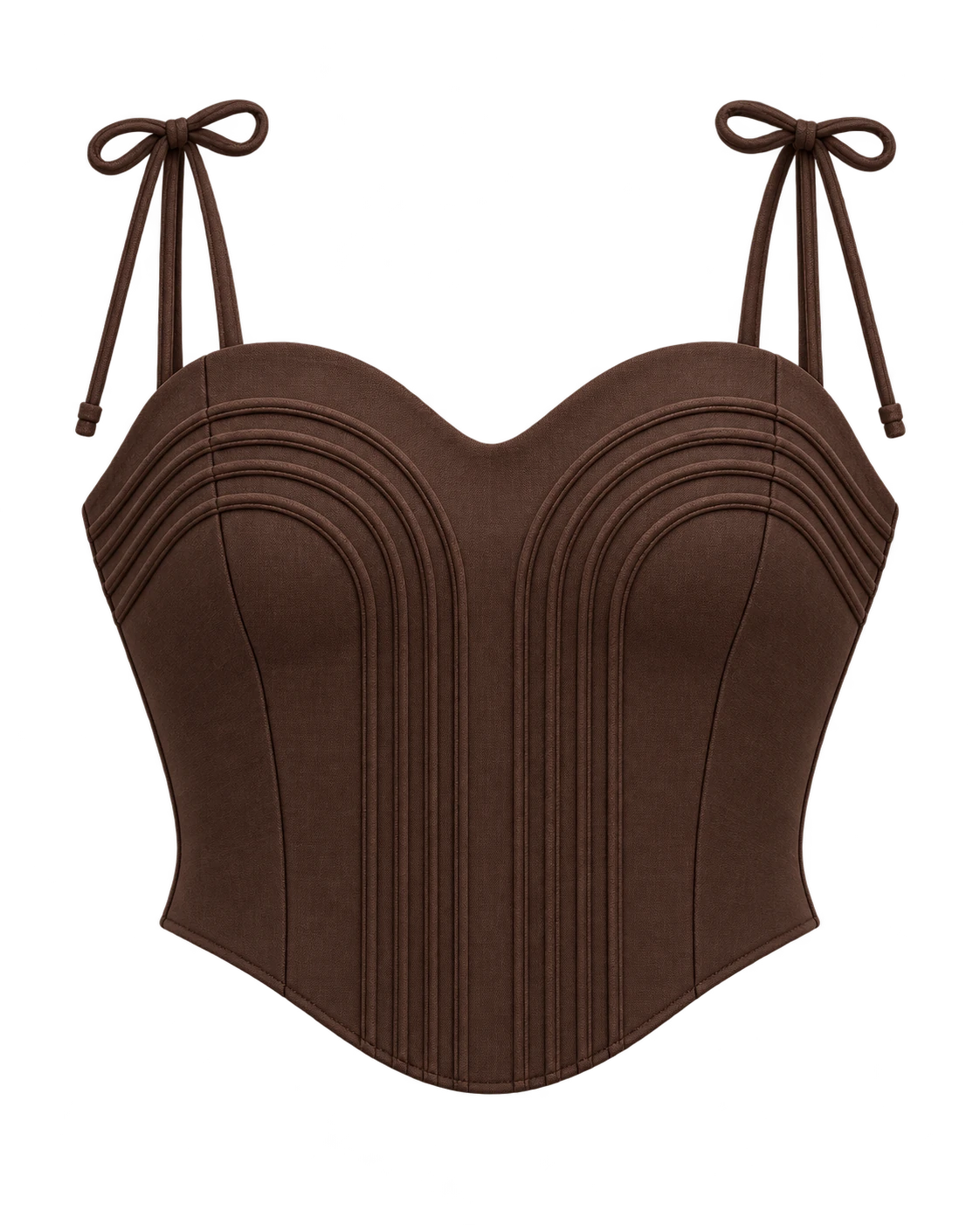The Bow Strap Corset in Espresso